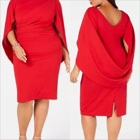 Betsy & Adam Dresses & Skirts - Betsy and Adam capped seath formal midi dress red size 20W